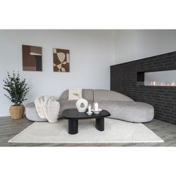 Tappeto rettangolare, 230 x 160 x 1 cm, in lana avorio | Collezione Pune