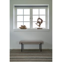 Tappeto rettangolare, 230 x 160 x 1 cm, in iuta e lana naturale | Collezione Morena