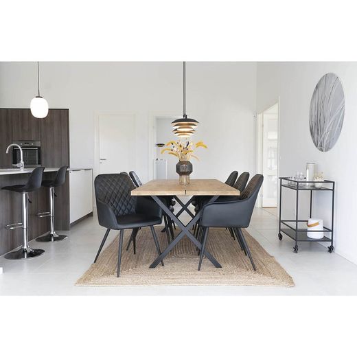 Tappeto rettangolare, 240 x 180 x 1 cm, in iuta naturale | Collezione Bombay