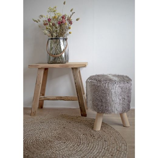 Tappeto rotondo, 150 x 150 x 1 cm, in iuta naturale | Collezione Bombay