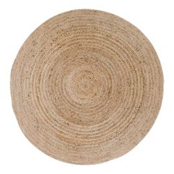 Alfombra redonda, 180 x 180 x 1 cm, de yute en natural | Colección  Bombay