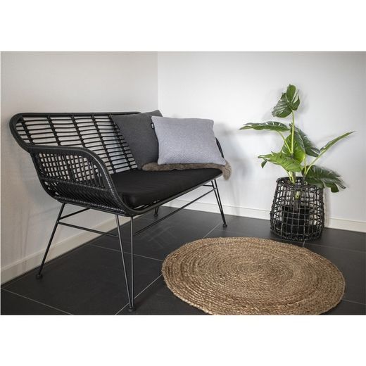 Tappeto rotondo, 90 x 90 x 1 cm, in iuta naturale | Collezione Bombay