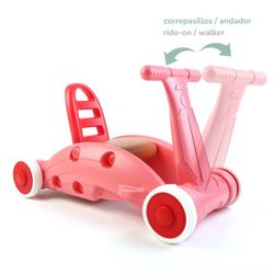 Triciclo, altalena e corrimano 3 in 1, 63 x 32 x 38 cm, in resina rosa | Collezione Children