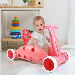 Triciclo, altalena e corrimano 3 in 1, 63 x 32 x 38 cm, in resina rosa | Collezione Children