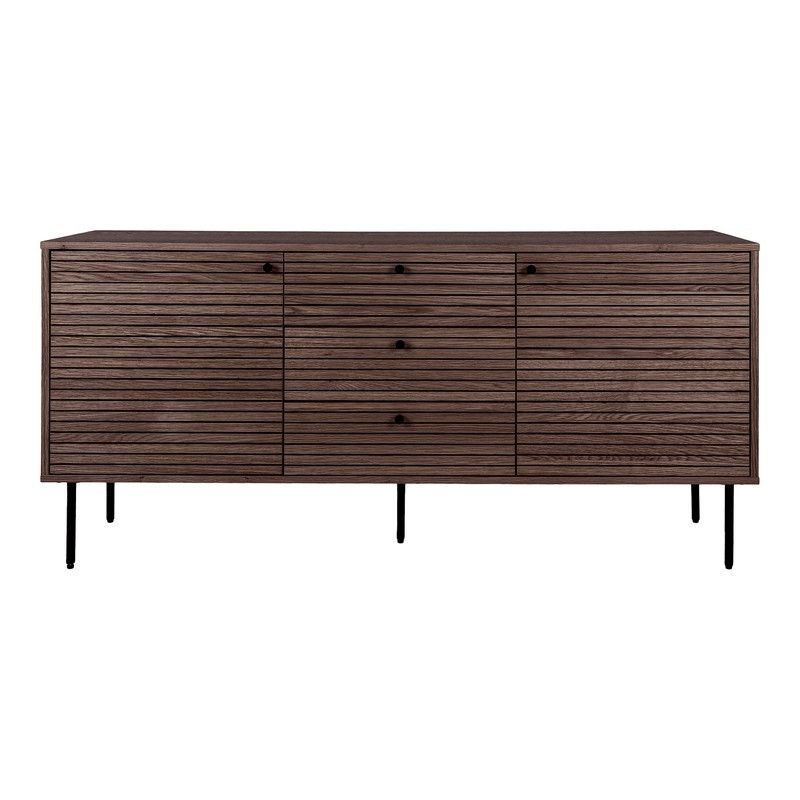 Aparador, 150 x 40 x 74 cm, de chapa de roble en ahumado | Colección  Kyoto