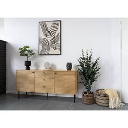 Buffet, 150 x 40 x 74 cm, in impiallacciatura di rovere naturale | Collezione Kyoto
