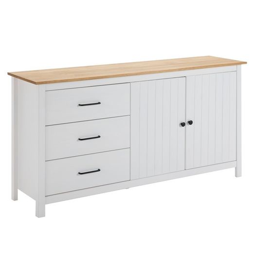 Comò, 150 x 40 x 80 cm, in legno di pino bianco | Collezione Miranda