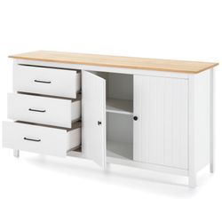 Comò, 150 x 40 x 80 cm, in legno di pino bianco | Collezione Miranda