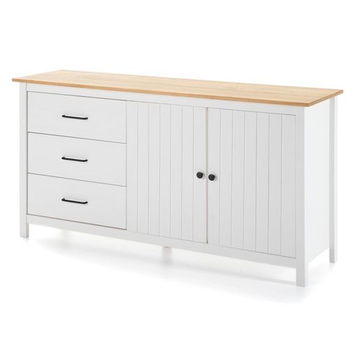 Comò, 150 x 40 x 80 cm, in legno di pino bianco | Collezione Miranda