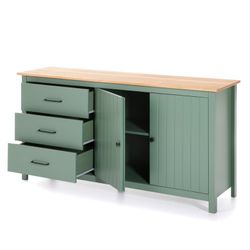 Comò, 150 x 40 x 80 cm, in legno di pino verde | Collezione Miranda