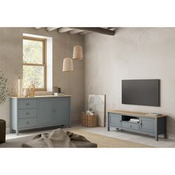 Comò, 150 x 40 x 80 cm, in legno di pino verde | Collezione Misti