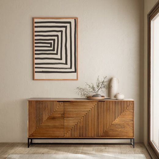 Comò, 170 x 40 x 79 cm, in legno di mango naturale | Collezione Nereida