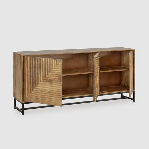 Comò, 170 x 40 x 79 cm, in legno di mango naturale | Collezione Nereida
