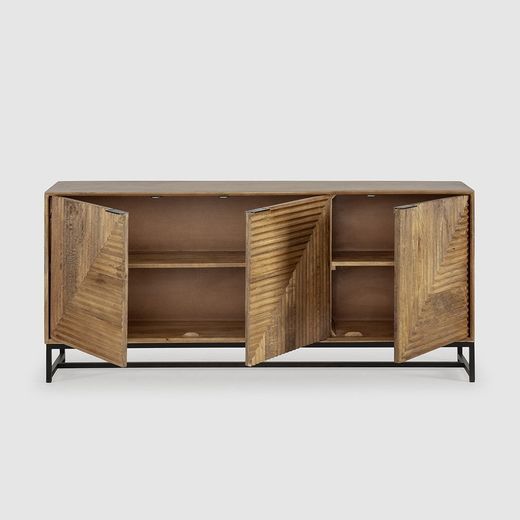 Comò, 170 x 40 x 79 cm, in legno di mango naturale | Collezione Nereida