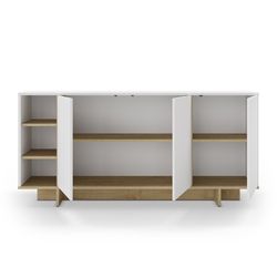 Buffet, 170 x 40 x 80 cm, in legno bianco e rovere | Collezione Cequoia