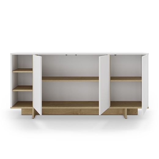 Buffet, 170 x 40 x 80 cm, in legno bianco e rovere | Collezione Cequoia