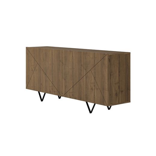 Comò, 180 x 41,8 x 80 cm, in legno colore noce | Collezione Connie
