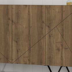 Comò, 180 x 41,8 x 80 cm, in legno colore noce | Collezione Connie