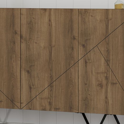 Comò, 180 x 41,8 x 80 cm, in legno colore noce | Collezione Connie