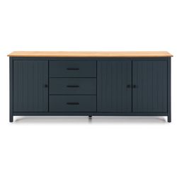Aparador, 190 x 40 x 80 cm, de madera de pino en azul  | Colección Miranda