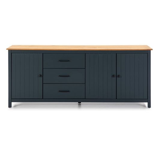 Aparador, 190 x 40 x 80 cm, de madera de pino en azul  | Colección Miranda