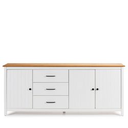 Credenza, 190 x 40 x 80 cm, in legno di pino bianco | Collezione Miranda