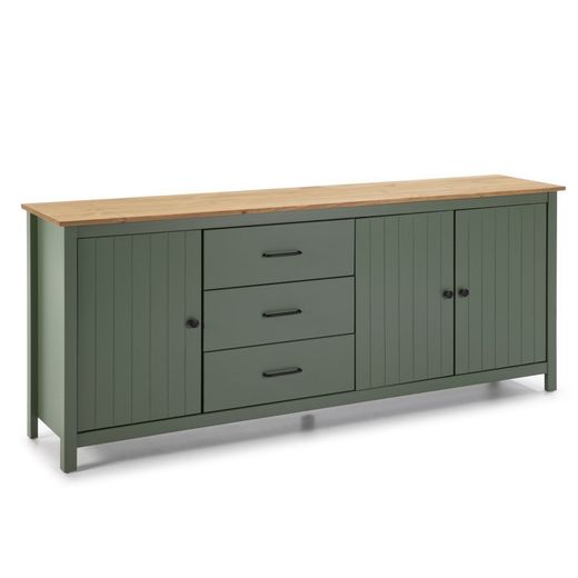 Comò, 190 x 40 x 80 cm, in legno di pino verde | Collezione Miranda