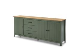 Comò, 190 x 40 x 80 cm, in legno di pino verde | Collezione Miranda