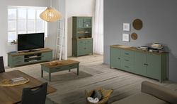 Comò, 190 x 40 x 80 cm, in legno di pino verde | Collezione Miranda
