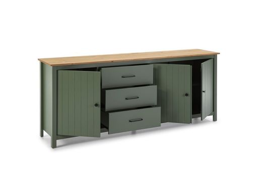 Comò, 190 x 40 x 80 cm, in legno di pino verde | Collezione Miranda