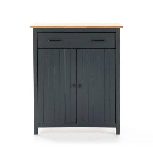 Aparador, 90 x 40 x 110 cm, de madera de pino en azul  | Colección Miranda