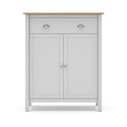 Credenza, 90 x 40 x 110 cm, in legno di pino bianco | Collezione Misti
