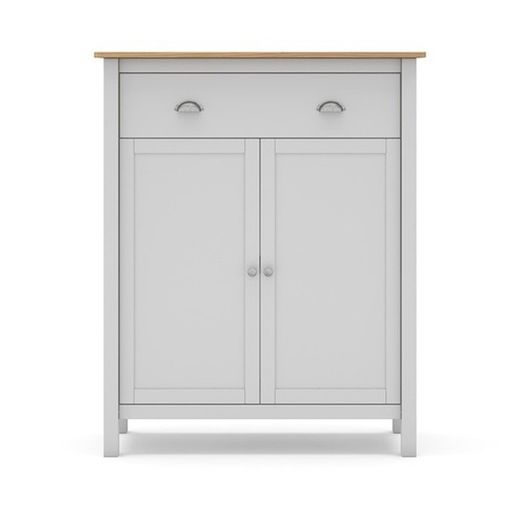 Credenza, 90 x 40 x 110 cm, in legno di pino bianco | Collezione Misti