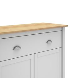 Credenza, 90 x 40 x 110 cm, in legno di pino bianco | Collezione Misti