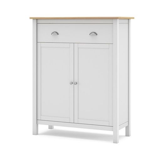 Credenza, 90 x 40 x 110 cm, in legno di pino bianco | Collezione Misti