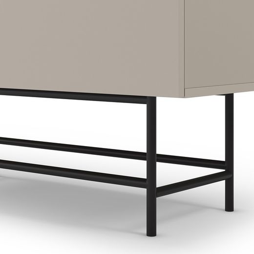 Mobile alto, 100 x 40 x 128 cm, in legno colore crema | Collezione Eldia