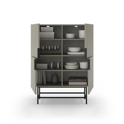 Mobile alto, 100 x 40 x 128 cm, in legno verde | Collezione Eldia