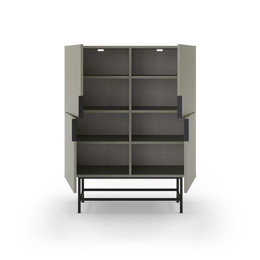 Mobile alto, 100 x 40 x 128 cm, in legno verde | Collezione Eldia
