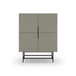 Aparador alto, 100 x 40 x 128 cm, de madera  en verde | Colección Eldia
