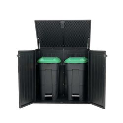 Arcón Exterior para Jardín Gardiun Soften 775L 116x71x109/112,5 cm – Baúl de Resina con Amortiguador, Suelo y Puertas, Ideal para Almacenamiento al Aire Libre
