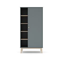 Armadio, 90 x 52 x 181 cm, in legno di pino verde e naturale | Collezione Esteban