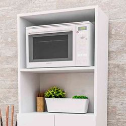 Armário com 2 portas, 60 x 32 x 143 cm, de madeira MDF branca | Coleção Atenas