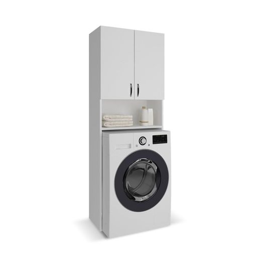 Armario Multiusos CATTERHOUSE Atenas 182, 65x32x182 cm, en MDF y Melamina – Mueble Alto para Lavadora, Diseño Moderno y Funcional