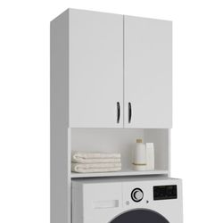Armario Multiusos CATTERHOUSE Atenas 182, 65x32x182 cm, en MDF y Melamina – Mueble Alto para Lavadora, Diseño Moderno y Funcional
