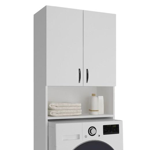 Armario Multiusos CATTERHOUSE Atenas 182, 65x32x182 cm, en MDF y Melamina – Mueble Alto para Lavadora, Diseño Moderno y Funcional
