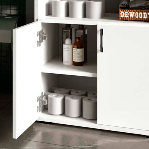 Mobile multiuso CATTERHOUSE Athens 84, 60x35x84,5 cm, con 2 ante, 1 ripiano interno, bianco - Design moderno e funzionale per la tua casa