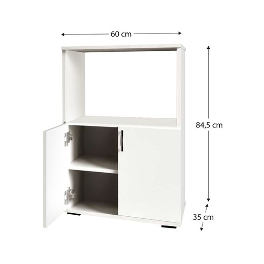 Mobile multiuso CATTERHOUSE Athens 84, 60x35x84,5 cm, con 2 ante, 1 ripiano interno, bianco - Design moderno e funzionale per la tua casa