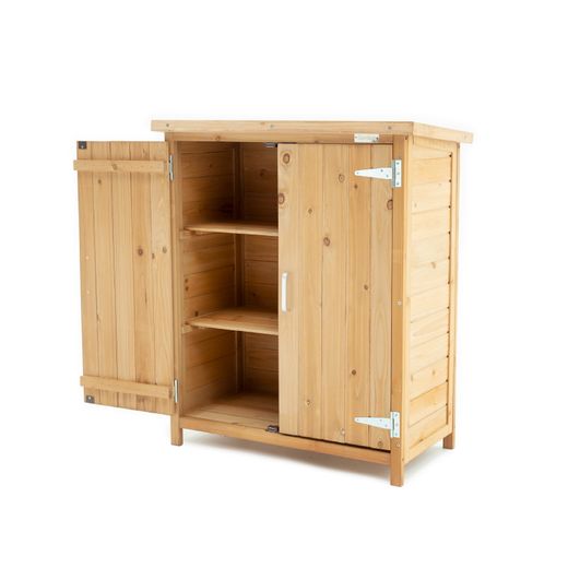 Armario Multiusos para Jardín Gardiun Abby 40x75x90 cm en Madera con 2 Capas de Pintura Impermeable, Patas y Suelo Incluidos – Almacenamiento Exterior Resistente y Duradero