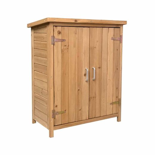 Armario Multiusos para Jardín Gardiun Abby 40x75x90 cm en Madera con 2 Capas de Pintura Impermeable, Patas y Suelo Incluidos – Almacenamiento Exterior Resistente y Duradero
