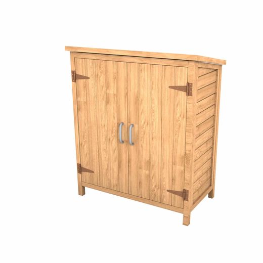 Armario Multiusos para Jardín Gardiun Abby 40x75x90 cm en Madera con 2 Capas de Pintura Impermeable, Patas y Suelo Incluidos – Almacenamiento Exterior Resistente y Duradero
